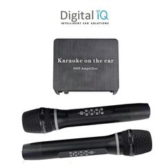 DIGITAL IQ AMPL KARAOKE Μικροφωνικός Ενισχυτής Αυτοκινήτου Ισχύος 4x 60W RMS Στα 2Ohm Και 2 Επαναφορτιζόμενα Ασύρματα Μικρόφωνα