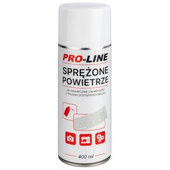 Σπρέι πεπιεσμένου αέρα Pro-Line 400ml για καθαρισμό ηλεκτρονικών, ραπτομηχανών και πληκτρολογίων, με λεπτό ακροφύσιο