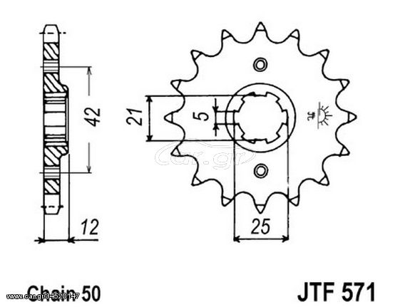 ΚΑΙΝΟΥΡΙΟ!!! - Εμπρόσθιο γρανάζι κίνησης μάρκας JT 16 δοντιών για Yamaha XJ 600 (86-91)