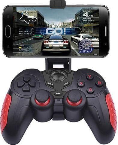 Gamepad Lamtech Ασύρματο για Android / PC / iOS Black/Red