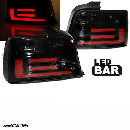 Πισινά Φανάρια Set Για Bmw 3 E36 Sedan 90-99 Led Bar Μαύρα/Φιμέ Reliable Auto Parts