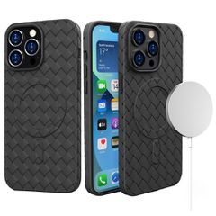 Woven Back Cover (iPhone 15 Pro Max) - Μαύρο-thumb-3