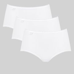 Sloggi 24/7 Midi Βαμβακερά Ψηλόμεσα Γυναικεία Boxer 3Pack Λευκό - 10167191-0003