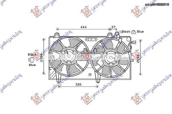 Βεντιλατέρ Ψυγείου Κομπλέ 1.3 Βενζίνη Mazda RX-8 2003-2012