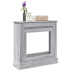 vidaXL Πλαίσιο Τζακιού Γκρι Sonoma 90x30x90 εκ. από Επεξ. Ξύλο