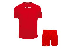 Παιδικό σετ ποδοσφαίρου Givova μονόχρωμο ΚΟΚΚΙΝΟ