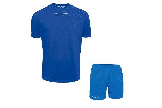 Παιδικό σετ ποδοσφαίρου Givova μονόχρωμο ΜΠΛΕ ΡΟΥΑ