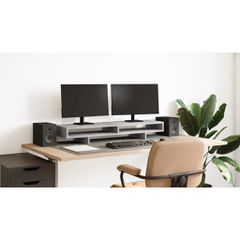 vidaXL Βάση Οθόνης Γκρι Σκυρ. 100x27x15 εκ. Επεξεργ. Ξύλο