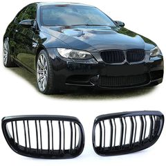 Μάσκες / Καρδιές Εμπρός BMW Σειρά 3 (E92) Coupe / (E93) Cabrio (2006-2010) M-LOOK - Μαύρο Γυαλιστερό - 2 Τμχ. - (BME92840)