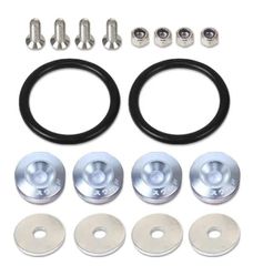 Κλιπ Συγκράτησης Προφυλακτήρα JDM Quick Release - Ασημί - 4 Τμχ. - (2255799831322485-S)