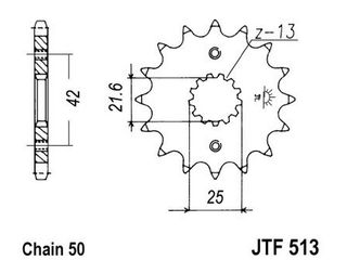 ΚΑΙΝΟΥΡΙΟ!!! - Εμπρόσθιο γρανάζι κίνησης μάρκας JT 18 δοντιών για Yamaha Fazer 600 (98-03)
