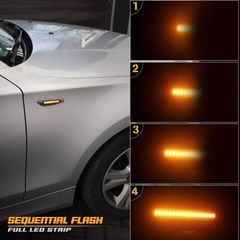 Dynamic LED Φλας Φτερού BMW E46, E60, E81, E82, E83, E84, E87, E88, E90, E91, E92, E93, X3, X1 - Φιμέ - 2 Τμχ.-thumb-3