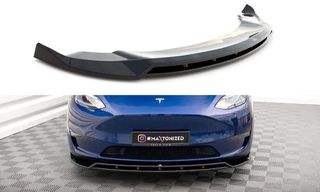 Spoiler / Χειλάκι εμπρός προφυλακτήρα Maxton Design V.2 Tesla Model Y - (TE-MODELY-1-FD2G+FD2RG)