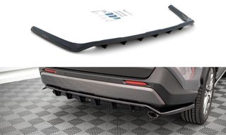 Splitter / Διαχύτης πίσω προφυλακτήρα Maxton Design (με κάθετες μπάρες) Toyota RAV4 Mk5 - Μαύρο Σαγρέ - (TO-RAV4-5-RD1T+RD2T)