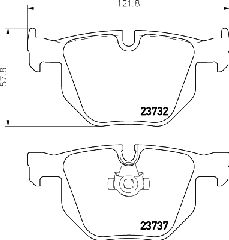 ΤΑΚ. BMW 5 E60-E61-E63 PAGID  T1366 2339279 2339278 2339277 2339276 6784135