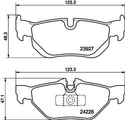 ΤΑΚ. BMW (E81,E87),3 (E90,E93)   PAGID  T1447 2288891 2409257 6790761 2409259