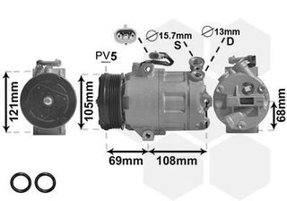 ΚΟΜΠΡΕΣΕΡ A C-PSA ASTRA G(F35) 1.6 98-  3700K138 90559855 1854102 185410209174396 9174396 1854092 09174396 185409290559855