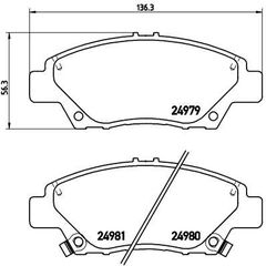 ΔΙΣΚΟΦΡΕΝΑ JAZZ 09-  P28050 45022T5GH10 45022T6PH00 45022TZRH00 45022T5RA01 45022T5RA50