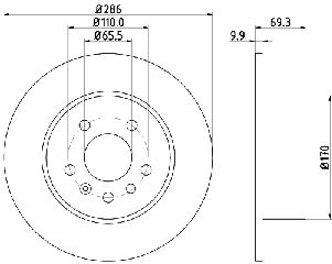 ΔΙΣΚ. OPEL VECTRA 2.0TDI 96-00 (286*10)  MDC1045 5024260 5391578 4839015 4839338 4565693 4837027 5084751