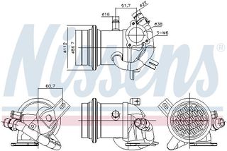 ΨΥΓΕΙΟ EGR-VAG A1(8X1,8XK) 1.4 TDI 14-  989424 04B131512C 04B131512D