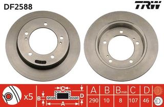 ΔΙΣΚΟΠΛΑΚΑ ΕΜΠ.(Φ290)  DF2588
