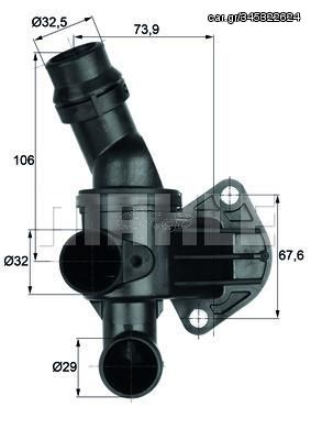 ΘΕΡΜ ΤΗΣ ΜΕ ΚΑΒΟΥΚΙ AUDI A3 1.4,1.8 TFSI  TI687 06F121111J