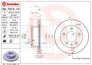 ΔΙΣΚ. V.W LT 28-35  (276*22)  BS8301