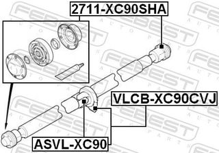 ΒΑΣΗ ΜΕΣΑΙΑΣ ΤΡΙΒΗΣ-VOLVO XC90 I(275) T6  VLCBXC90CVJ 30735027