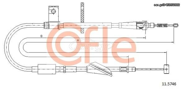 ΣΥΡΜΑ ΧΕΙΡΟΦΡΕΝΟΥ WAGON R ALL 03-  L  AG  115746 5442084E00000