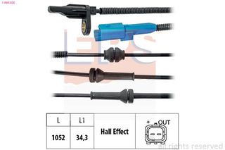ΑΙΣΘΗΤΗΡΑΣ ABS ΕΜ. CITROEN C3 II,DS3-PEU  1960025 4545J9 131549 9665455580 4545E4