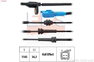 ΑΙΣΘΗΤΗΡΑΣ ABS ΕΜ. CITROEN C2,C3-PEUGEOT  1960062 9638720180 454597 131591