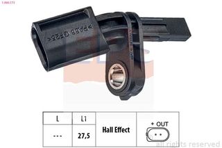 ΑΙΣΘΗΤΗΡΑΣ ABS ΔΕΞ. AUDI A3,Q3-SEAT LEON  1960173 7L0927808A 95560640610 7L0927808B WHT003856B 131448 95560640612 65271200001 WHT003856A 95560640611