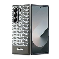 DKNY Repeat Pattern Bottom Stripe Case for Samsung Galaxy Z Fold 6 - Brown-thumb-0