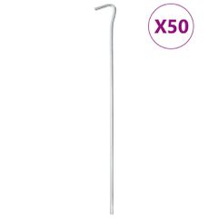 Πασσαλάκια Σκηνής 50 τεμ. 30 εκ. Ø7 χιλ. Γαλβανισμένο Ατσάλι 4009326