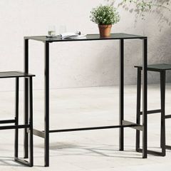 Τραπέζι Μπαρ Μαύρο 100x50x110εκ. από Ατσάλι με Ηλ. Βαφή Πούδρας 4009268