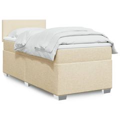 ΚΡΕΒΑΤΙ BOXSPRING ΜΕ ΣΤΡΩΜΑ ΚΡΕΜ 80 X 200 ΕΚ. ΥΦΑΣΜΑΤΙΝΟ 3285713