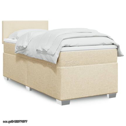 ΚΡΕΒΑΤΙ BOXSPRING ΜΕ ΣΤΡΩΜΑ ΚΡΕΜ 80 X 200 ΕΚ. ΥΦΑΣΜΑΤΙΝΟ 3285713