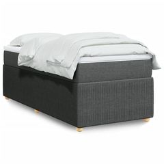 ΚΡΕΒΑΤΙ BOXSPRING ΜΕ ΣΤΡΩΜΑ ΣΚΟΥΡΟ ΓΚΡΙ 90X190 ΕΚ. ΥΦΑΣΜΑΤΙΝΟ 3285533