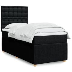 ΚΡΕΒΑΤΙ BOXSPRING ΜΕ ΣΤΡΩΜΑ ΜΑΥΡΟ 90X190 ΕΚ.ΥΦΑΣΜΑΤΙΝΟ 3294227