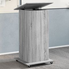 Αναλόγιο με Ροδάκια & Συρτάρι Γκρι Sonoma 55x55x107εκ Επεξ Ξύλο 848029