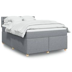 ΚΡΕΒΑΤΙ BOXSPRING ΜΕ ΣΤΡΩΜΑ ΑΝΟΙΧΤΟ ΓΚΡΙ 140X190 ΕΚ. ΥΦΑΣΜΑΤΙΝΟ 3288989