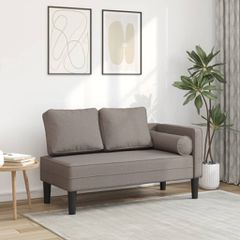 Ανάκλιντρο Taupe Υφασμάτινο με Μαξιλάρια 4007583