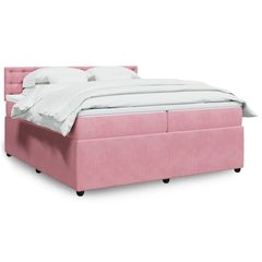 ΚΡΕΒΑΤΙ BOXSPRING ΜΕ ΣΤΡΩΜΑ ΡΟΖ 200X200 ΕΚ. ΒΕΛΟΥΔΙΝΟ 3290147