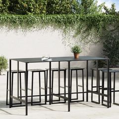 Τραπέζι Μπαρ Μαύρο 200x100x110 εκ. Ατσάλι με Ηλ. Βαφή Πούδρας 3301419