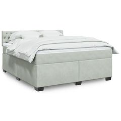 ΚΡΕΒΑΤΙ BOXSPRING ΜΕ ΣΤΡΩΜΑ ΑΝΟΙΧΤΟ ΓΚΡΙ 180X200 ΕΚ. ΒΕΛΟΥΔΙΝΟ 3288684