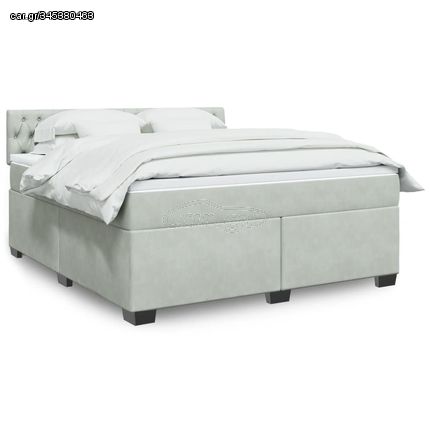 ΚΡΕΒΑΤΙ BOXSPRING ΜΕ ΣΤΡΩΜΑ ΑΝΟΙΧΤΟ ΓΚΡΙ 180X200 ΕΚ. ΒΕΛΟΥΔΙΝΟ 3288684