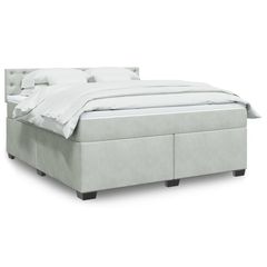 ΚΡΕΒΑΤΙ BOXSPRING ΜΕ ΣΤΡΩΜΑ ΑΝΟΙΧΤΟ ΓΚΡΙ 180X200 ΕΚ. ΒΕΛΟΥΔΙΝΟ 3286390