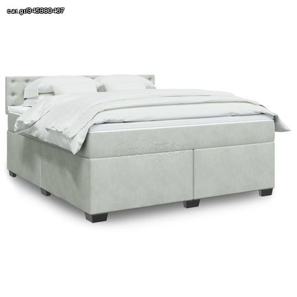 ΚΡΕΒΑΤΙ BOXSPRING ΜΕ ΣΤΡΩΜΑ ΑΝΟΙΧΤΟ ΓΚΡΙ 180X200 ΕΚ. ΒΕΛΟΥΔΙΝΟ 3286390