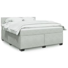 ΚΡΕΒΑΤΙ BOXSPRING ΜΕ ΣΤΡΩΜΑ ΑΝΟΙΧΤΟ ΓΚΡΙ 180X200 ΕΚ. ΒΕΛΟΥΔΙΝΟ 3286378