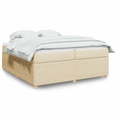 ΚΡΕΒΑΤΙ BOXSPRING ΜΕ ΣΤΡΩΜΑ ΚΡΕΜ 200X200 ΕΚ. ΥΦΑΣΜΑΤΙΝΟ 3285600